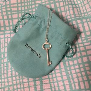 Tiffany & Co Sterling Silver Key Necklace